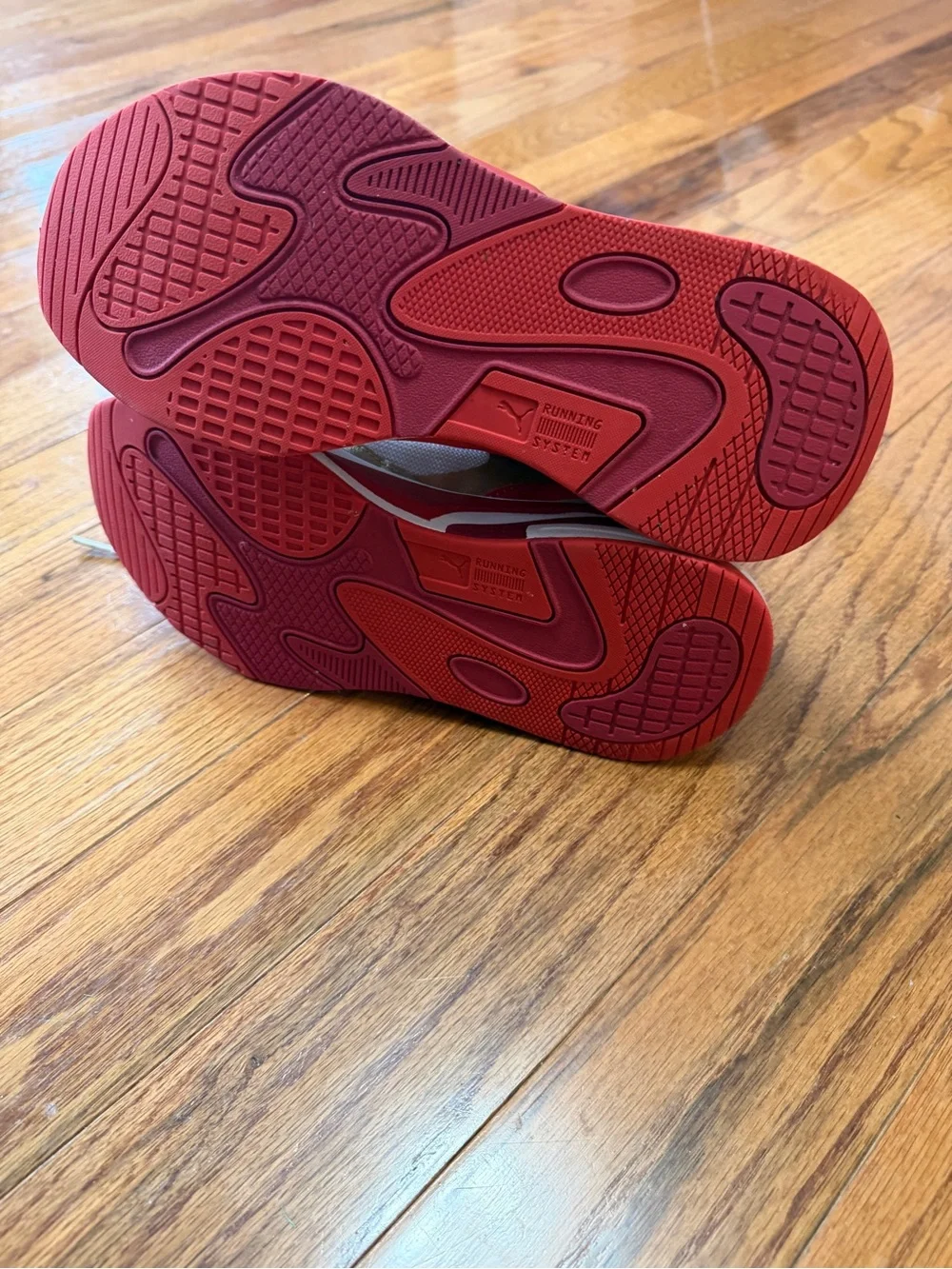 PUMA RS-Fast Glitz Chunky Sneakers Red Gold White 7Y EU 39